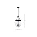 Pendant Nuvo 60-7800 Boliver 3 Light Pendant - 11 Inches - Matte Black Finish - Clear Seeded Glass Nuvo