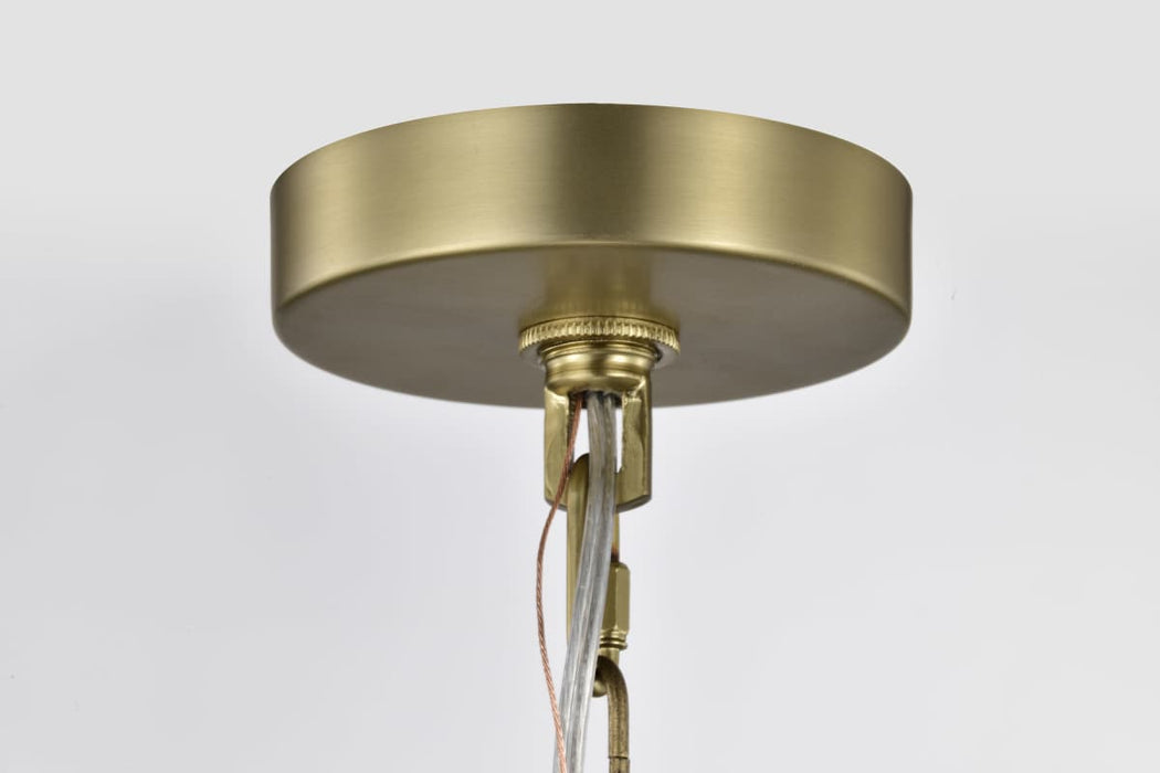 Pendant Nuvo 60-7801 Boliver 3 Light Pendant - 11 Inches - Vintage Brass Finish - Clear Seeded Glass Nuvo