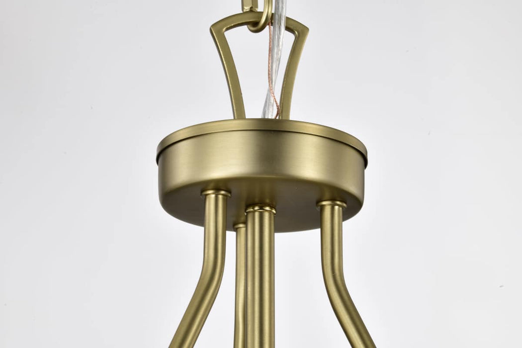 Pendant Nuvo 60-7801 Boliver 3 Light Pendant - 11 Inches - Vintage Brass Finish - Clear Seeded Glass Nuvo