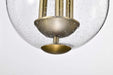 Pendant Nuvo 60-7801 Boliver 3 Light Pendant - 11 Inches - Vintage Brass Finish - Clear Seeded Glass Nuvo