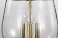 Pendant Nuvo 60-7801 Boliver 3 Light Pendant - 11 Inches - Vintage Brass Finish - Clear Seeded Glass Nuvo