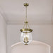 Pendant Nuvo 60-7801 Boliver 3 Light Pendant - 11 Inches - Vintage Brass Finish - Clear Seeded Glass Nuvo