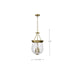 Pendant Nuvo 60-7801 Boliver 3 Light Pendant - 11 Inches - Vintage Brass Finish - Clear Seeded Glass Nuvo