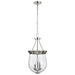 Pendant Nuvo 60-7802 Boliver 3 Light Pendant - 11 Inches - Brushed Nickel Finish - Clear Seeded Glass Nuvo