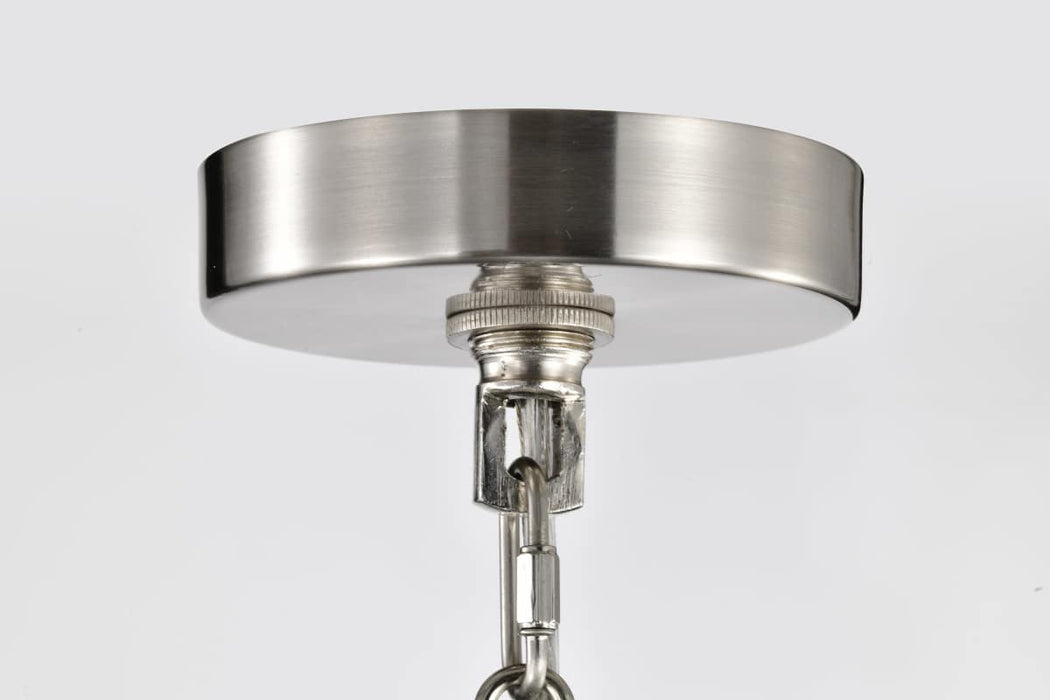 Pendant Nuvo 60-7802 Boliver 3 Light Pendant - 11 Inches - Brushed Nickel Finish - Clear Seeded Glass Nuvo