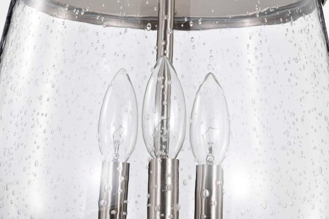 Pendant Nuvo 60-7802 Boliver 3 Light Pendant - 11 Inches - Brushed Nickel Finish - Clear Seeded Glass Nuvo