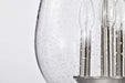 Pendant Nuvo 60-7802 Boliver 3 Light Pendant - 11 Inches - Brushed Nickel Finish - Clear Seeded Glass Nuvo