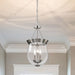 Pendant Nuvo 60-7802 Boliver 3 Light Pendant - 11 Inches - Brushed Nickel Finish - Clear Seeded Glass Nuvo