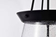 Pendant Nuvo 60-7803 Boliver 3 Light Pendant - 14 Inches - Matte Black Finish - Clear Seeded Glass Nuvo