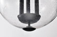 Pendant Nuvo 60-7803 Boliver 3 Light Pendant - 14 Inches - Matte Black Finish - Clear Seeded Glass Nuvo