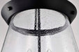 Pendant Nuvo 60-7803 Boliver 3 Light Pendant - 14 Inches - Matte Black Finish - Clear Seeded Glass Nuvo