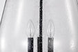 Pendant Nuvo 60-7803 Boliver 3 Light Pendant - 14 Inches - Matte Black Finish - Clear Seeded Glass Nuvo