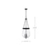Pendant Nuvo 60-7803 Boliver 3 Light Pendant - 14 Inches - Matte Black Finish - Clear Seeded Glass Nuvo