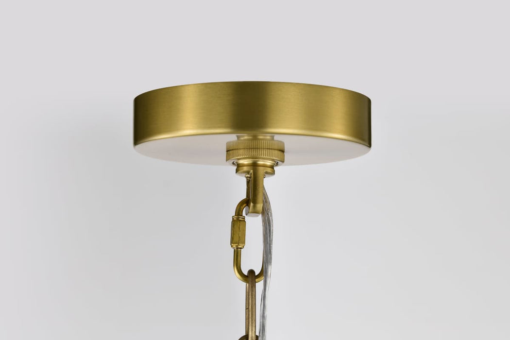 Pendant Nuvo 60-7804 Boliver 3 Light Pendant - 14 Inches - Vintage Brass Finish - Clear Seeded Glass Nuvo