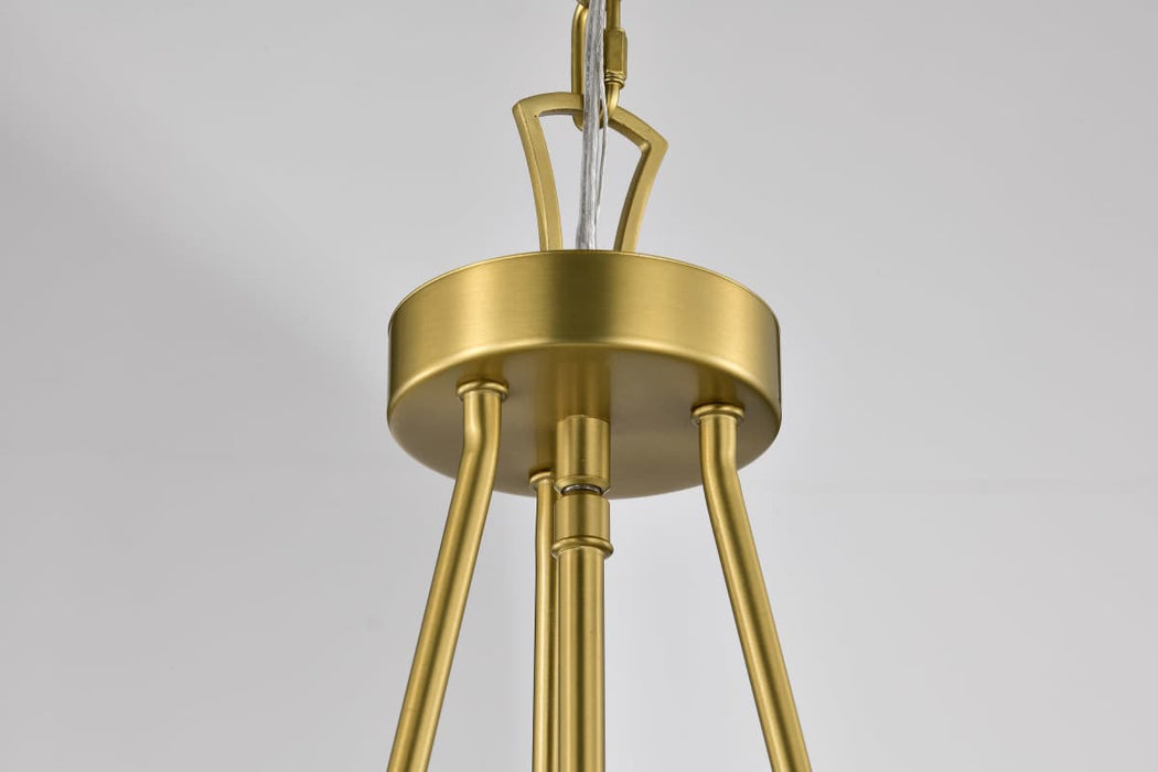 Pendant Nuvo 60-7804 Boliver 3 Light Pendant - 14 Inches - Vintage Brass Finish - Clear Seeded Glass Nuvo