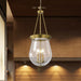 Pendant Nuvo 60-7804 Boliver 3 Light Pendant - 14 Inches - Vintage Brass Finish - Clear Seeded Glass Nuvo