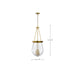 Pendant Nuvo 60-7804 Boliver 3 Light Pendant - 14 Inches - Vintage Brass Finish - Clear Seeded Glass Nuvo