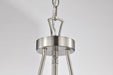 Pendant Nuvo 60-7805 Boliver 3 Light Pendant - 14 Inches - Brushed Nickel Finish - Clear Seeded Glass Nuvo