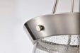 Pendant Nuvo 60-7805 Boliver 3 Light Pendant - 14 Inches - Brushed Nickel Finish - Clear Seeded Glass Nuvo