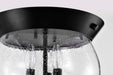 Flush Mount Nuvo 60-7806 Boliver 3 Light Flush Mount - Matte Black Finish - Clear Seeded Glass Nuvo