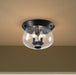 Flush Mount Nuvo 60-7806 Boliver 3 Light Flush Mount - Matte Black Finish - Clear Seeded Glass Nuvo