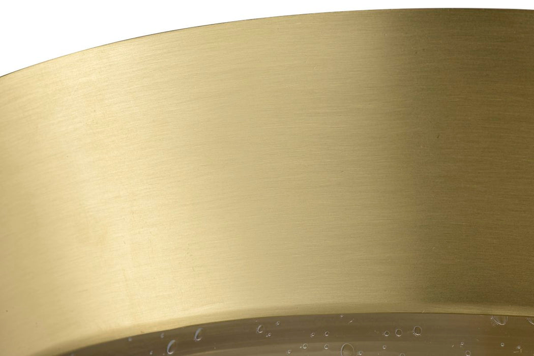 Flush Mount Nuvo 60-7807 Boliver 3 Light Flush Mount - Vintage Brass Finish - Clear Seeded Glass Nuvo