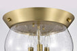 Flush Mount Nuvo 60-7807 Boliver 3 Light Flush Mount - Vintage Brass Finish - Clear Seeded Glass Nuvo