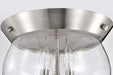 Flush Mount Nuvo 60-7808 Boliver 3 Light Flush Mount - Brushed Nickel Finish - Clear Seeded Glass Nuvo