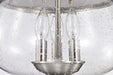 Flush Mount Nuvo 60-7808 Boliver 3 Light Flush Mount - Brushed Nickel Finish - Clear Seeded Glass Nuvo