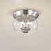 Flush Mount Nuvo 60-7808 Boliver 3 Light Flush Mount - Brushed Nickel Finish - Clear Seeded Glass Nuvo