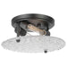 Flush Mount Nuvo 60-7810 Glacier - 2 Light Large Flush Mount - Medium Base - 60 Watt - Matte Black - Ice Glass Nuvo