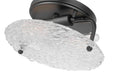 Flush Mount Nuvo 60-7810 Glacier - 2 Light Large Flush Mount - Medium Base - 60 Watt - Matte Black - Ice Glass Nuvo