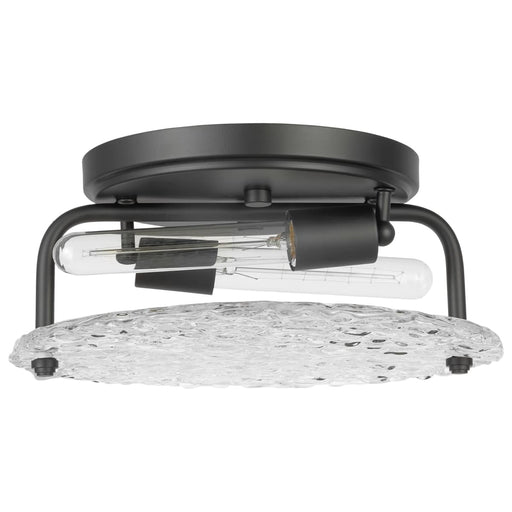Flush Mount Nuvo 60-7810 Glacier - 2 Light Large Flush Mount - Medium Base - 60 Watt - Matte Black - Ice Glass Nuvo