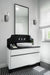 Vanity Nuvo 60-7811 Glacier - 1 Light Vanity - Medium Base - 60 Watt - Matte Black Finish - Ice Glass Nuvo