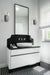 Vanity Nuvo 60-7811 Glacier - 1 Light Vanity - Medium Base - 60 Watt - Matte Black Finish - Ice Glass Nuvo