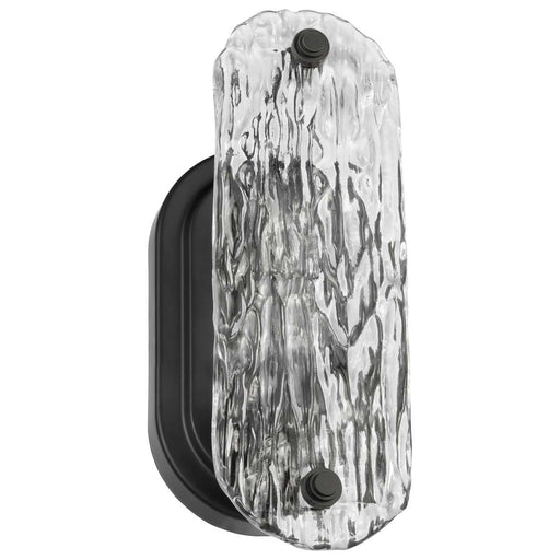 Vanity Nuvo 60-7811 Glacier - 1 Light Vanity - Medium Base - 60 Watt - Matte Black Finish - Ice Glass Nuvo