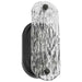 Vanity Nuvo 60-7811 Glacier - 1 Light Vanity - Medium Base - 60 Watt - Matte Black Finish - Ice Glass Nuvo