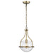 Pendant Nuvo 60-7815 Amado 1 Light Pendant - 10 Inches - Vintage Brass Finish - Clear Glass Nuvo