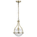 Pendant Nuvo 60-7815 Amado 1 Light Pendant - 10 Inches - Vintage Brass Finish - Clear Glass Nuvo