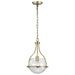 Pendant Nuvo 60-7815 Amado 1 Light Pendant - 10 Inches - Vintage Brass Finish - Clear Glass Nuvo