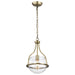 Pendant Nuvo 60-7815 Amado 1 Light Pendant - 10 Inches - Vintage Brass Finish - Clear Glass Nuvo