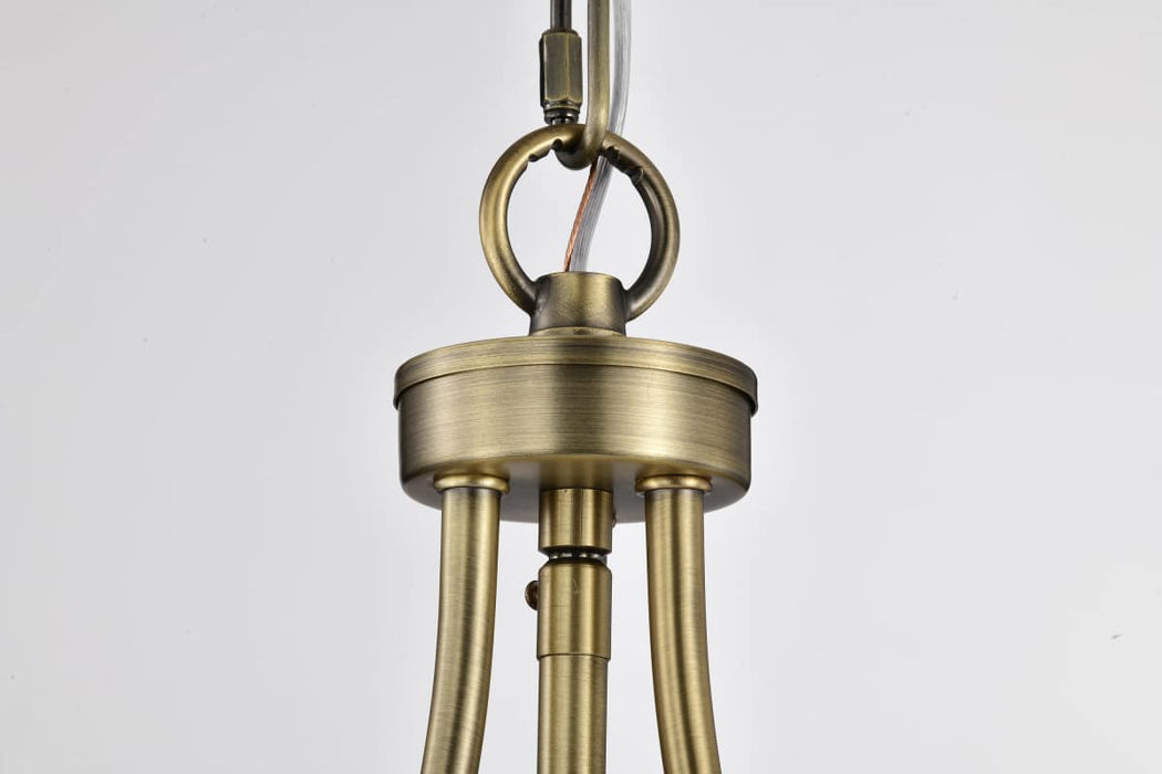 Pendant Nuvo 60-7815 Amado 1 Light Pendant - 10 Inches - Vintage Brass Finish - Clear Glass Nuvo