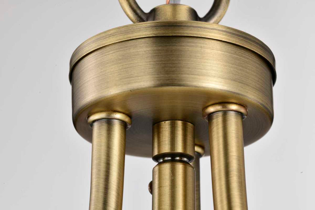 Pendant Nuvo 60-7815 Amado 1 Light Pendant - 10 Inches - Vintage Brass Finish - Clear Glass Nuvo