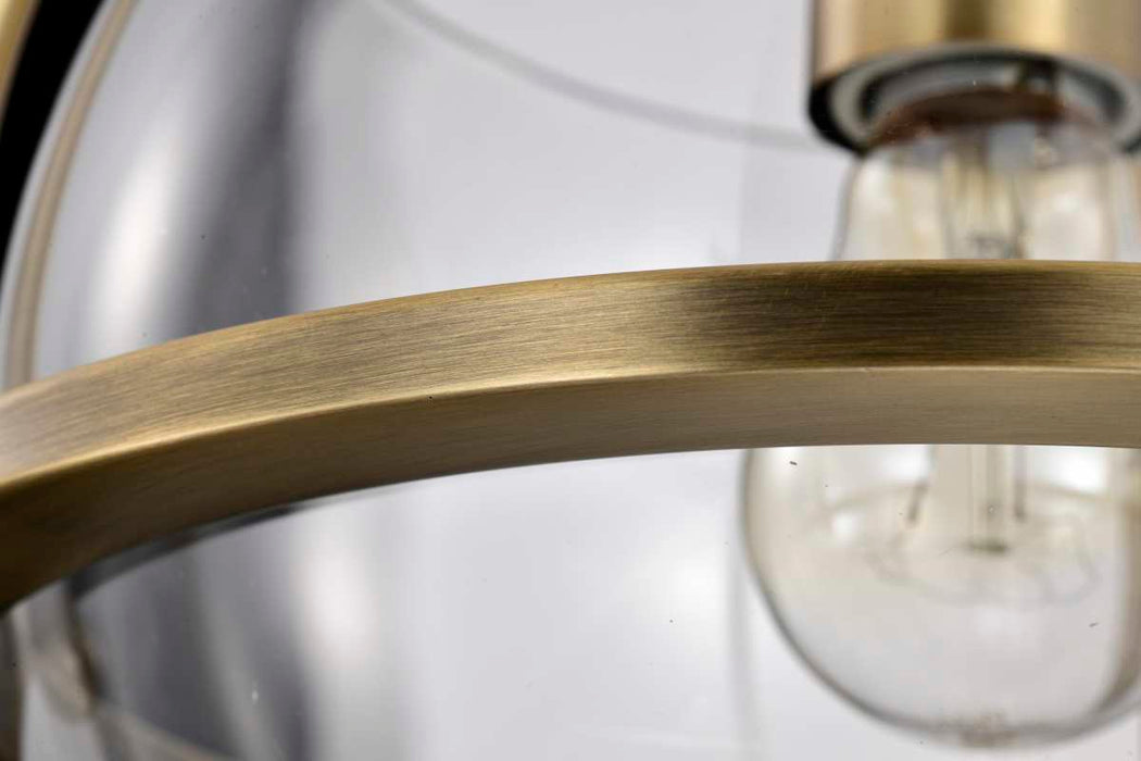 Pendant Nuvo 60-7815 Amado 1 Light Pendant - 10 Inches - Vintage Brass Finish - Clear Glass Nuvo