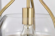 Pendant Nuvo 60-7815 Amado 1 Light Pendant - 10 Inches - Vintage Brass Finish - Clear Glass Nuvo