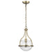 Pendant Nuvo 60-7815 Amado 1 Light Pendant - 10 Inches - Vintage Brass Finish - Clear Glass Nuvo