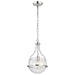 Pendant Nuvo 60-7816 Amado 1 Light Pendant - 10 Inches - Polished Nickel Finish - Clear Glass Nuvo