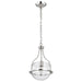 Pendant Nuvo 60-7816 Amado 1 Light Pendant - 10 Inches - Polished Nickel Finish - Clear Glass Nuvo