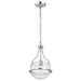 Pendant Nuvo 60-7816 Amado 1 Light Pendant - 10 Inches - Polished Nickel Finish - Clear Glass Nuvo