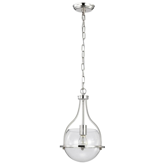 Pendant Nuvo 60-7816 Amado 1 Light Pendant - 10 Inches - Polished Nickel Finish - Clear Glass Nuvo
